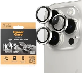 PanzerGlass Hoops Camera Lens Protector für Apple iPhone 15 Pro/15 Pro Max white titanium