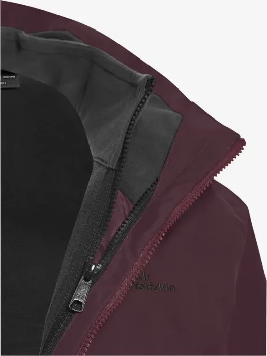 Jack Wolfskin Baylight 3in1 Funktionsmantel amaranth (Damen)