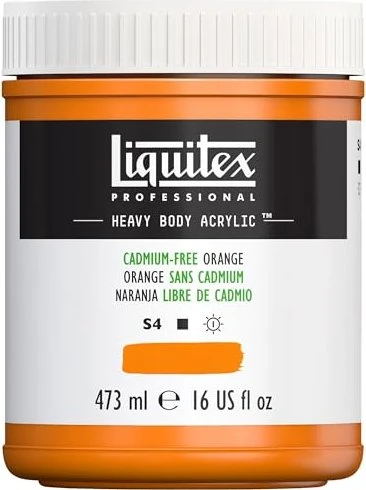 Liquitex Professional Heavy Body Acrylic cadmium-free orange, 473ml