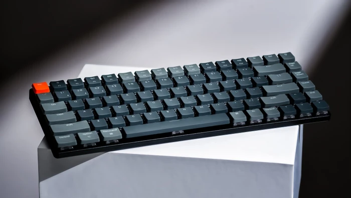 Keychron K3 V2, 75% TKL, LEDs RGB, hot-swap, schwarz/grau, Keychron LOW PROFILE Optical BLUE, USB/Bluetooth, DE