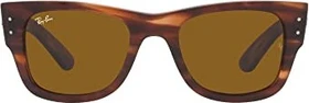 Ray-Ban RB0840S Mega Wayfarer polished striped havana/brown