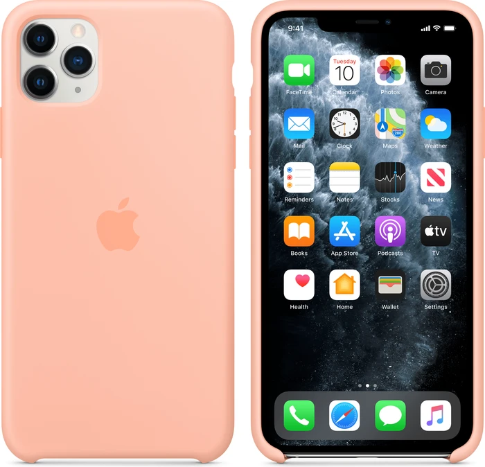 Apple Silikon Case für iPhone 11 Pro Max Grapefruit