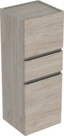 Geberit Renova Plan Mittel-Hochschrank 39x105x36cm, 2 Türen, 1 Schublade, Nussbaum hickory hell