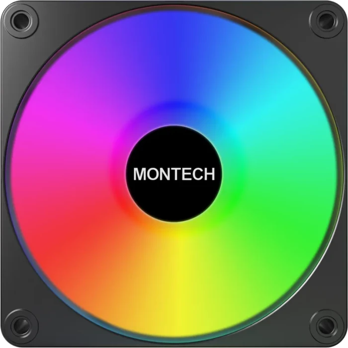 Montech GF120R V2 ARGB, schwarz, Lüftersteuerung, 120mm, 3er-Pack
