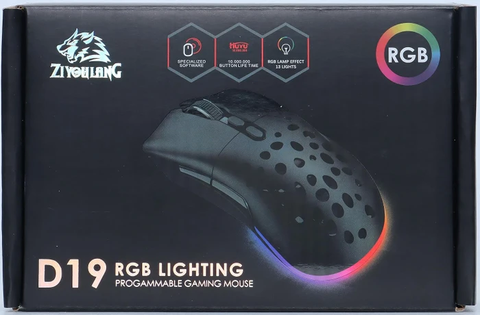 Ziyou Lang D19 RGB Gaming Mouse weiß, USB