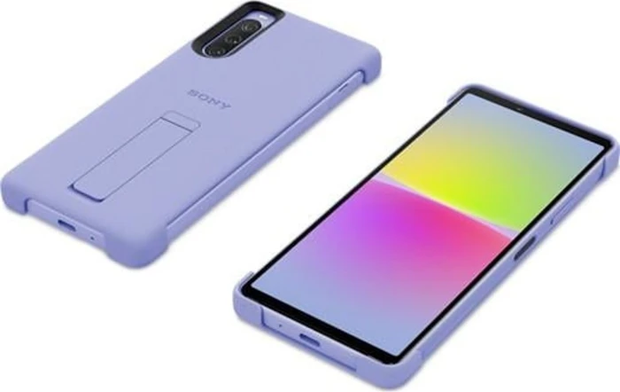 Sony Stilvolle Hülle mit Standfuß für Xperia 10 IV Lavendel