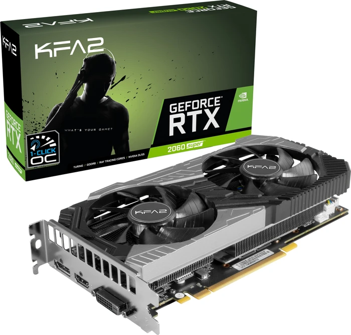 KFA2 GeForce RTX 2060 SUPER (1-Click OC), 8GB GDDR6, DVI, HDMI, DP