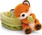 Nici Sleeping Pets Forest Fuchs mit Blatt im grünen Körbchen 12cm Vorschaubild