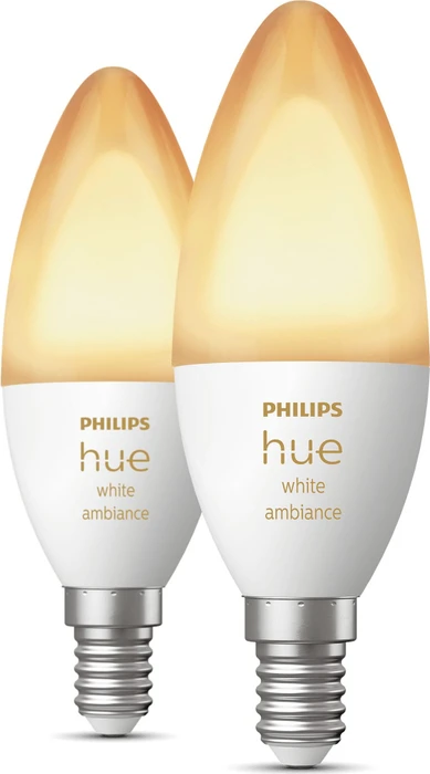 Philips Hue White Ambiance 470 LED-Bulb E14 4W, 2 Stück