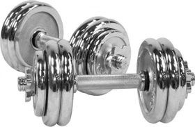 Gorilla Sports Chrom Kurzhanteln Sternverschluss Hantelstangen Set 30kg