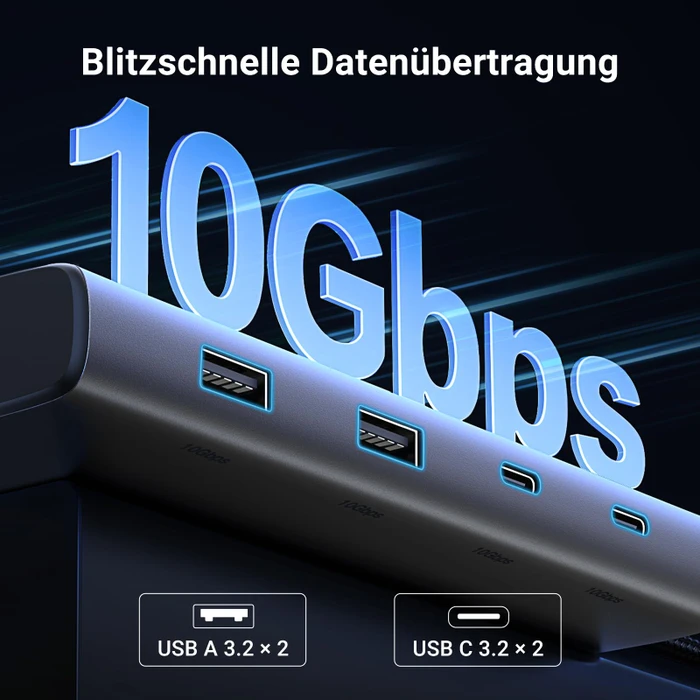 Ugreen Revodok Pro 308 - VGA, USB-C 3.1 [Stecker]