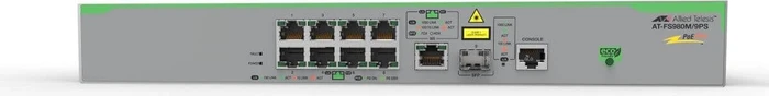 Allied Telesis CentreCOM FS980M Desktop Managed Switch, 8x RJ-45, 1x RJ-45/SFP, 150W PoE+