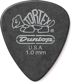 Dunlop Tortex Pitch Black Standard Pick, 1.0mm, 12-Pack