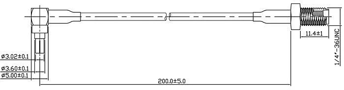 DeLOCK zum Einbau auf CRC-9 90° Stecker Antennenkabel, SMA (Buchse), 0.2m