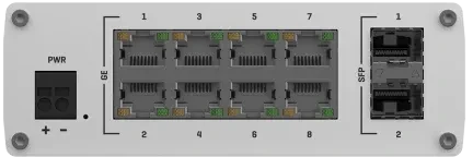 Teltonika TSW Industrial Railmount Gigabit Switch, 8x RJ-45, 2x SFP