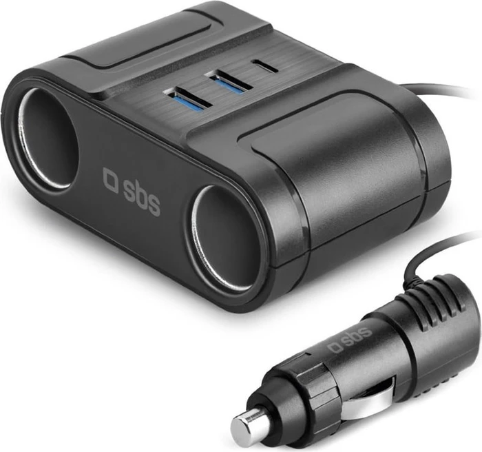 SBS Mobile Splitter Car Charger 100W schwarz