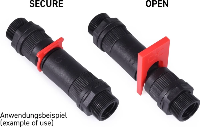 Alphacool ES Schnellverschluss Kupplung Set PushIn Industry Version G1/4" IG/IG Schottverschraubung, schwarz