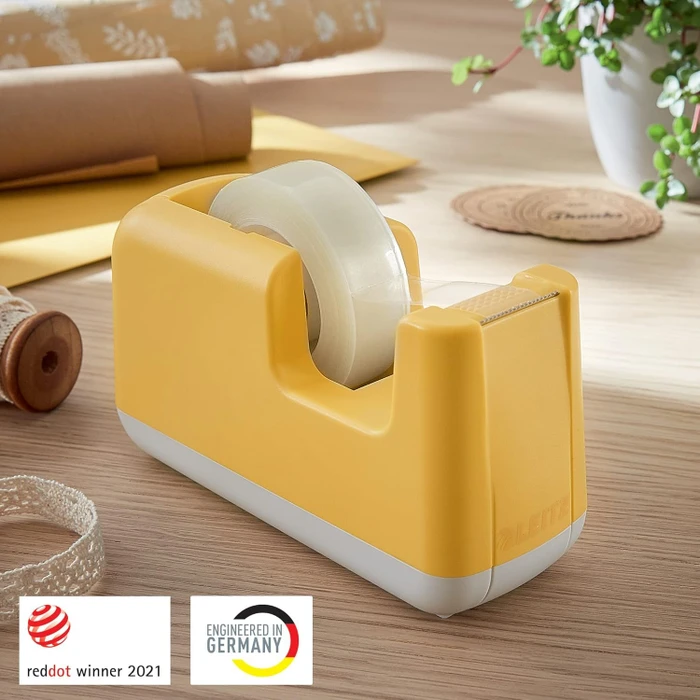 Leitz Cosy gelb/weiß, Klebeband-Abroller, 19mm/33m, 1 Stück