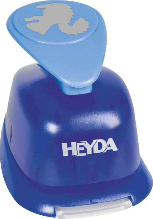 Heyda Hebel-Motivstanzer groß, Eichhörnchen, blau, 25mm