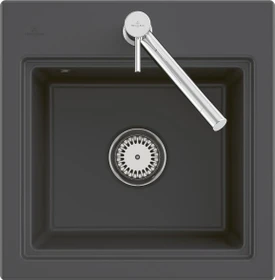 Villeroy & Boch Subway Style 50 S Einbau Becken mittig graphite