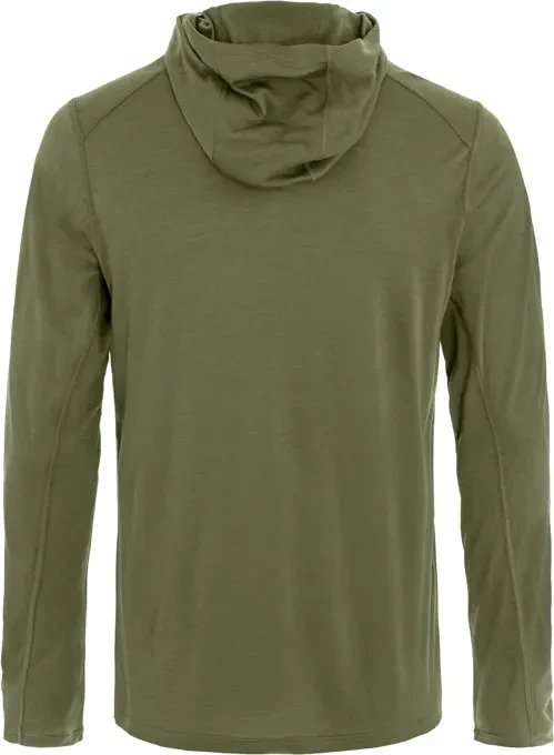 Fjällräven Abisko Wool Hoodie Funktionsshirt langarm laurel green (Herren)