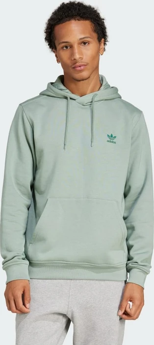 adidas Trefoil Essentials Hoodie silver green (Herren)