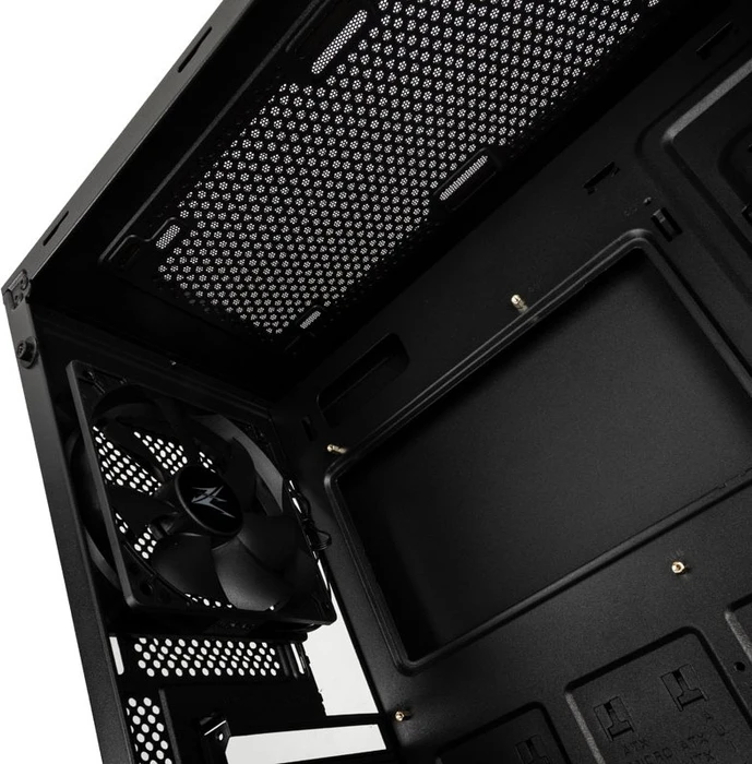 Zalman Z1 Plus, schwarz, Glasfenster