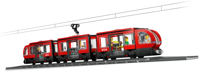 LEGO City - Straßenbahn mit Haltestelle