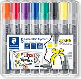 Staedtler Lumocolor Flipchartmarker 356 sortiert, 8er-Set