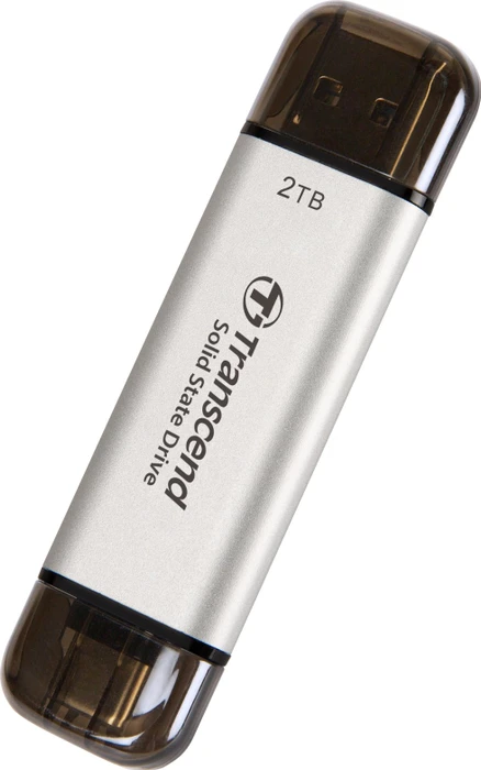 Transcend ESD310S 2TB Silver, USB-A + USB-C, USB 3.2 Gen 2×1
