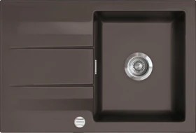 systemceram Genea 75 Einbau Becken reversibel mit Ablauffernbedienung siena