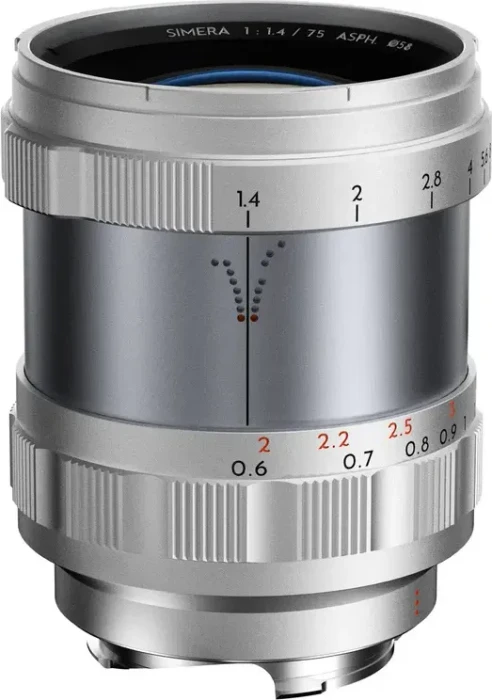 Thypoch Simera 75mm 1.4 ASPH für Leica M silber