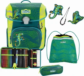 Scout Neo Superflash Extreme Lizard Schultaschen-Set, 4-tlg.