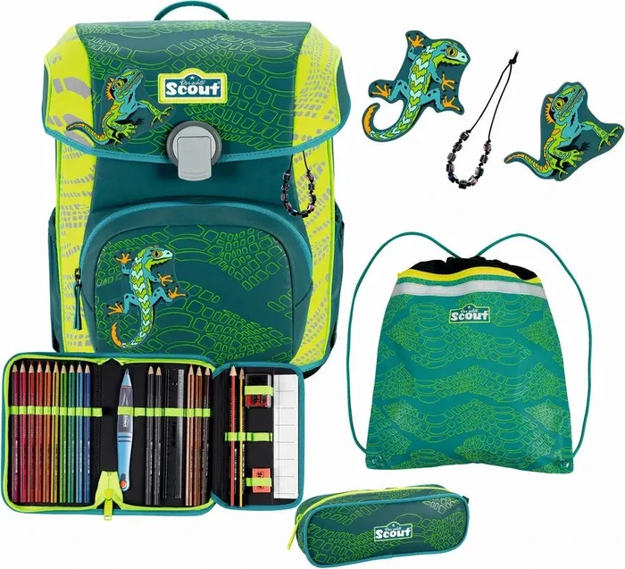 Scout Neo Superflash Extreme Lizard Schultaschen-Set, 4-tlg.