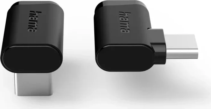 Hama USB-C-Winkeladapter 90° USB 3.2 Gen2 10 Gbit/s 5 A 240W 2er Set