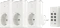 REV Funkschalt-Set 3+1 mit Fernbedienung, 1000W, Typ F, Funksteckdose, 3er-Pack Vorschaubild