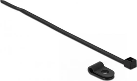 DeLOCK Befestigungsschelle 3.2mm mit Kabelbinder, 2.5mm, 100mm, schwarz, 10 Stück