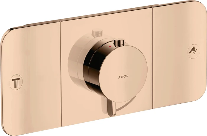 Hansgrohe Axor One Thermostat mit 2 Ventilen polished red gold