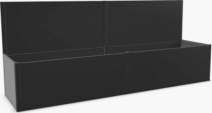 Biohort Sichtschutz 399x4x91cm für Hochbeet dunkelgrau-metallic