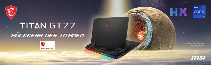 MSI GT77 12UHS-010 Titan GT77 12UHS-010, Core Black, Core i9-12900HX, 64GB RAM, 2TB SSD, GeForce RTX 3080 Ti, DE