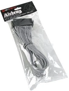 BitFenix Alchemy 24-Pin ATX Verlängerung 30cm, sleeved silber