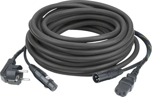 DAP Audio FP08 - Schuko/XLR F - IEC/XLR M, blau