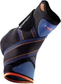 Thuasne Sprunggelenkbandage Novelastic Größe M schwarz/blau, 1 Stück