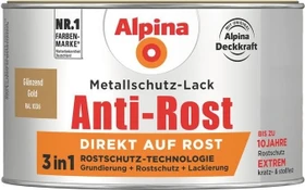 Alpina Farben Metallschutz-Lack Anti-Rost außen gold glänzend, 300ml