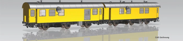 Piko - Spur H0 Personenwagen - 2er Set Wohn-/Werkstattwagen 3yg Bahnbau DB AG VI, inkl. PIKO Sound-Decoder