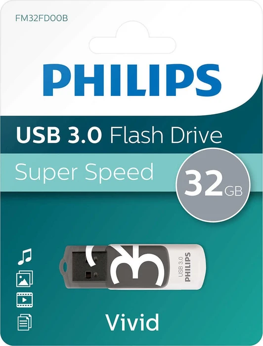 Philips Vivid 32GB grau, USB-A, USB 3.2 Gen 1×1