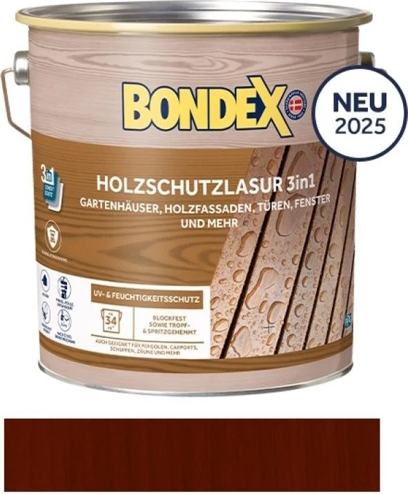 Bondex Holzschutz-Lasur rio palisander, 4l