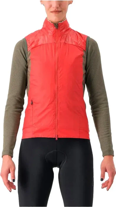 Castelli Unlimited Puffy Fahrradweste mineral red/silver grey (Damen)
