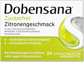 Dobensana Zitronengeschmack zuckerfrei Lutschtabletten, 24 Stück