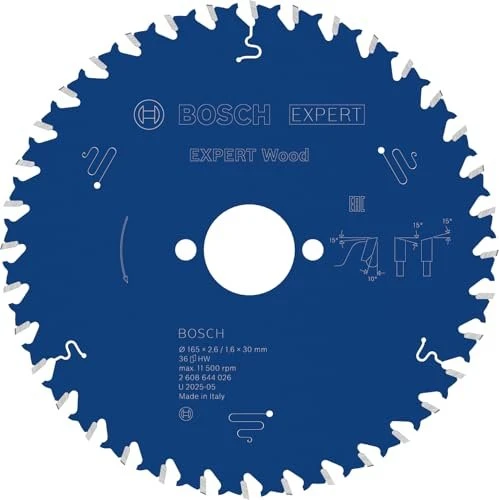 Bosch Professional Expert for Wood Kreissägeblatt 36Z, 165x1.6x30mm, 1 Stück